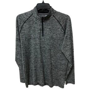 Under Armour Heatgear Mens Loose Fit Gray Quarter-Zip Long‎ Sleeve Pullover MD